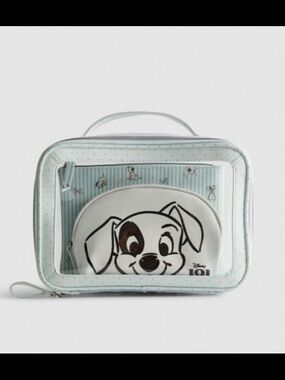 Disney 101 Dalmatians Clear Cosmetic Bag Set - Light Blue/White/Black